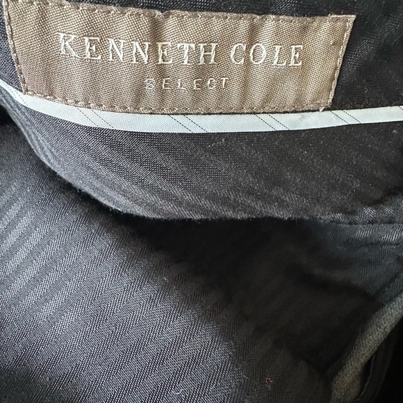 Kenneth Cole Charcoal Flat Front Men’s Dress Pants  35x26 1/2 - Picture 3 of 4